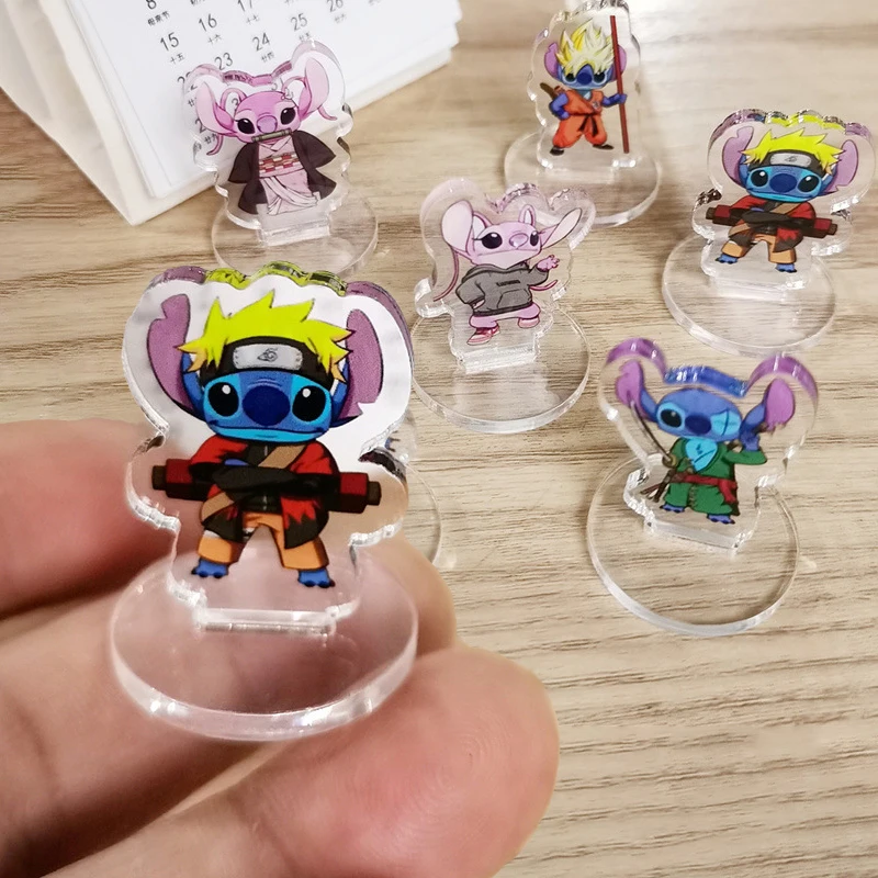 

Kawaii Stitch Cosplay Anime Cartoon Acrylic Stand Model Desktop Decoration Collection Model Doll Toys For Kids Boy Girls Gift