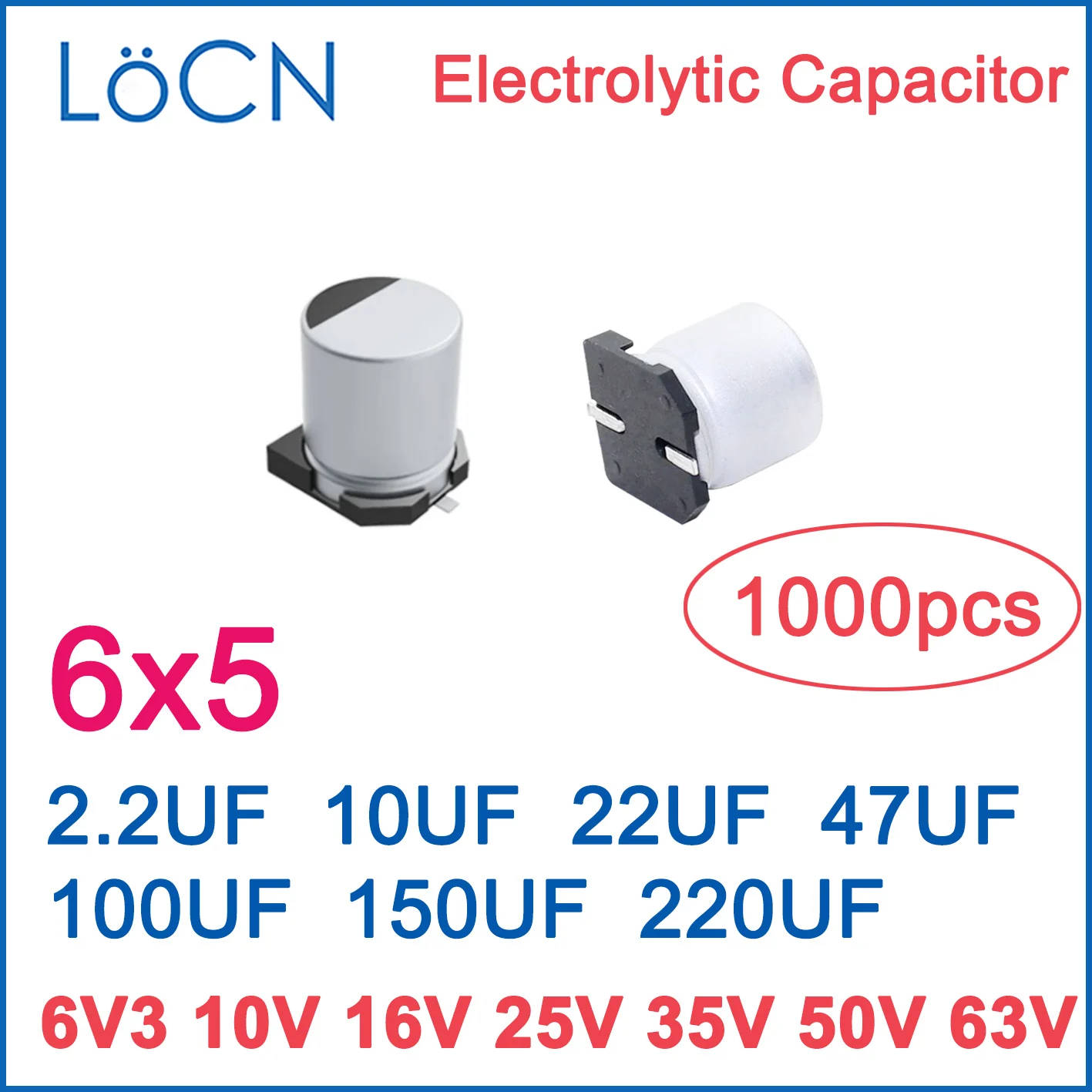 Алюминиевый электролитический конденсатор 2 мкФ 10 22 47 100 150 220 6 3 В 16 25 35 50 63