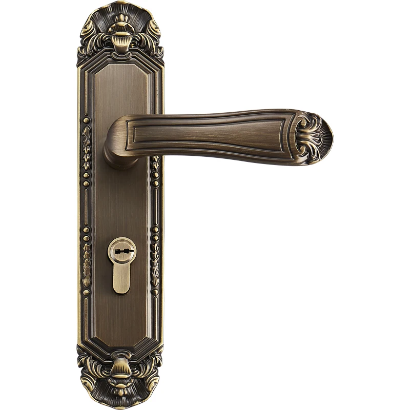

European classical door handle lock set brass free shipping CL-0120