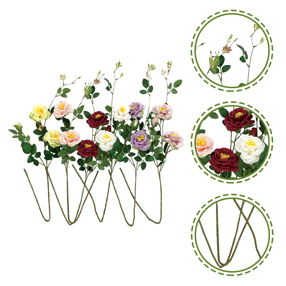 

5 шт. искусственные цветы, искусственные розы, украшения, цветок, реквизит