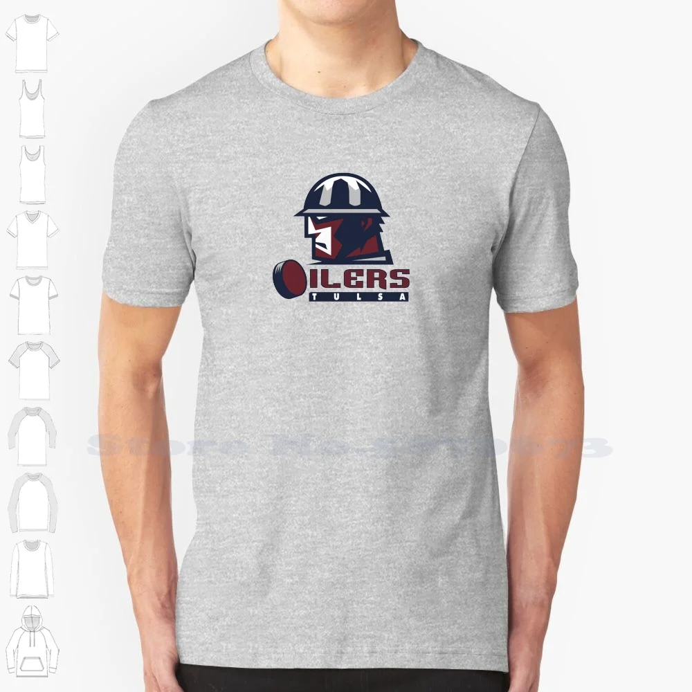 

Повседневная футболка с логотипом Tulsa Oilers, высококачественные Графические футболки из 100% хлопка