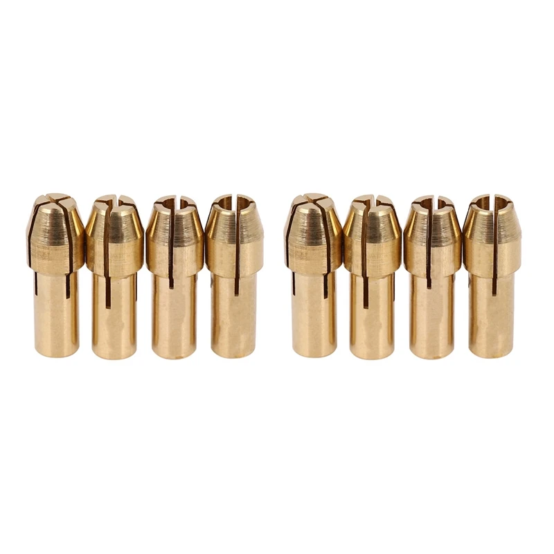

8Pcs Rotary Multi Tool Collet Nut Kit Set For 0.8/ 1.6/ 2.35/ 3.2Mm