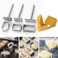 10pcs square rectangle heart pineapple shape pie cake cookie mold biscuit cutter press cutting tools