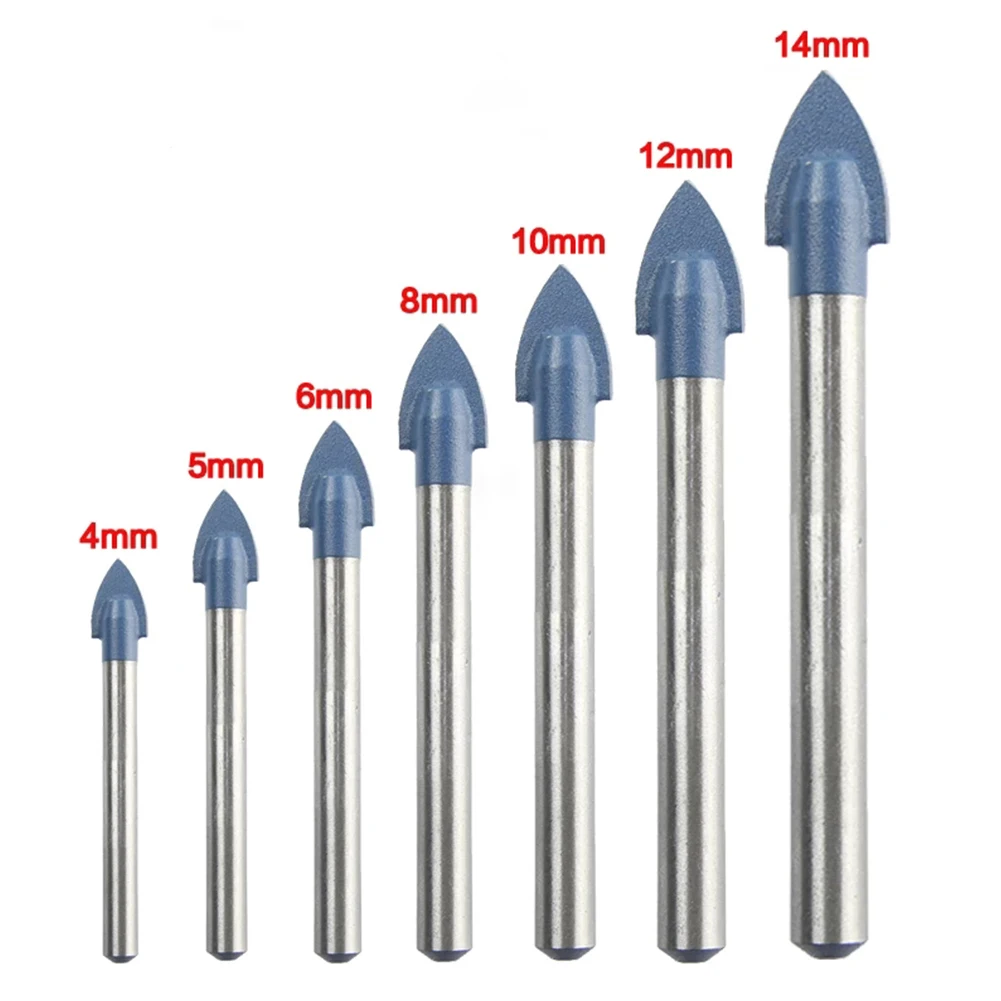 

Glass Marble Diamond Tip Drill Bits Spear Head Ceramic Tile Drill Bit Set Concrete Brick Drilling Tools 4/5/6/8/10/12/14mm