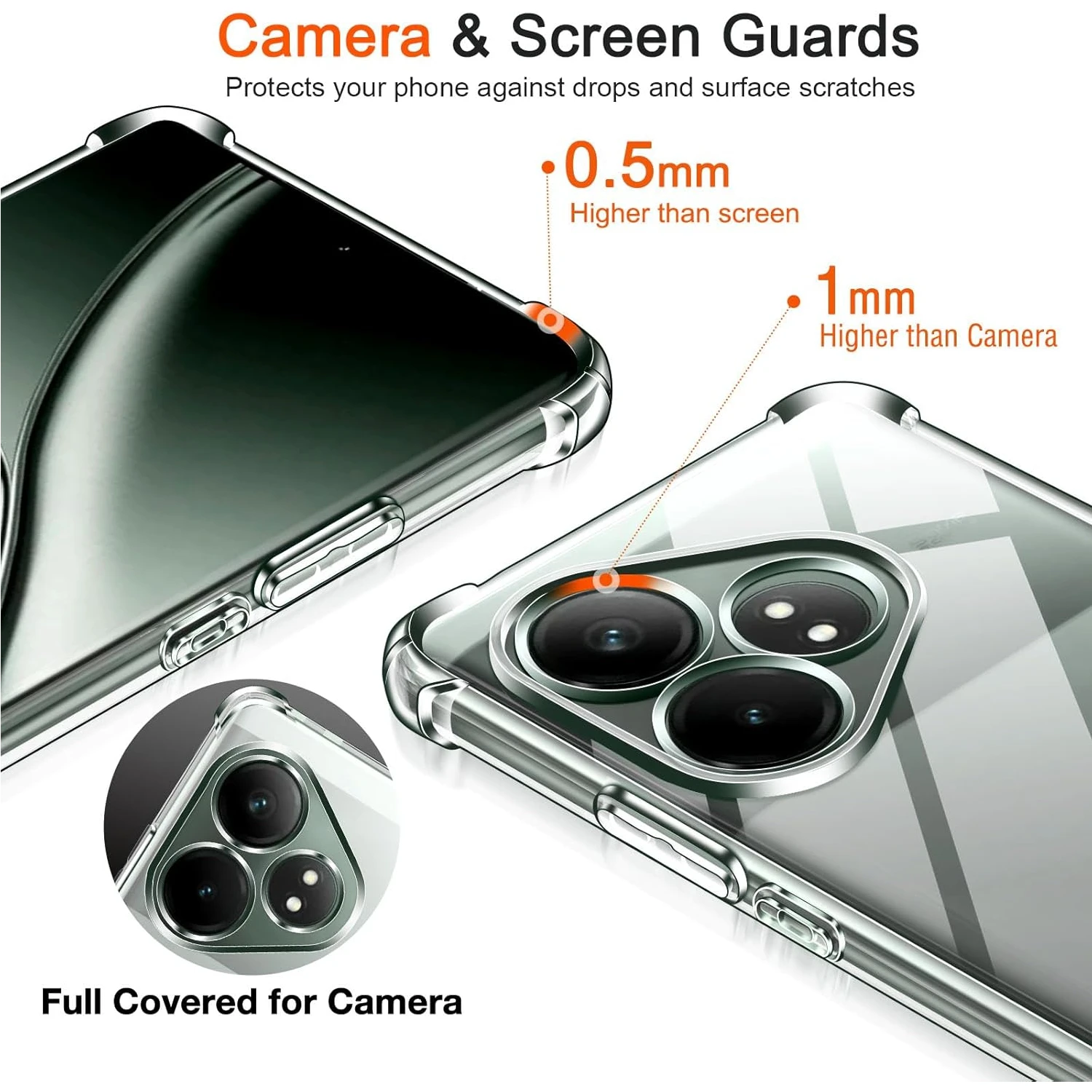 Противоударный чехол из ТПУ с подушкой безопасности для Realme GT 7 Pro 6 6T Neo 3 3T 2 2T Note 50