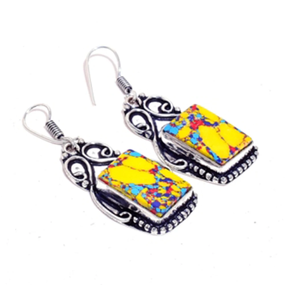 

Серебристые серьги Jaspers, многослойные медные серьги, 48 мм, E4307