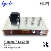 lyele audio marantz 7 12ax7b preamplifier vacuum tube amplifier diy kit 12 times magnification delicate sound preamplifier