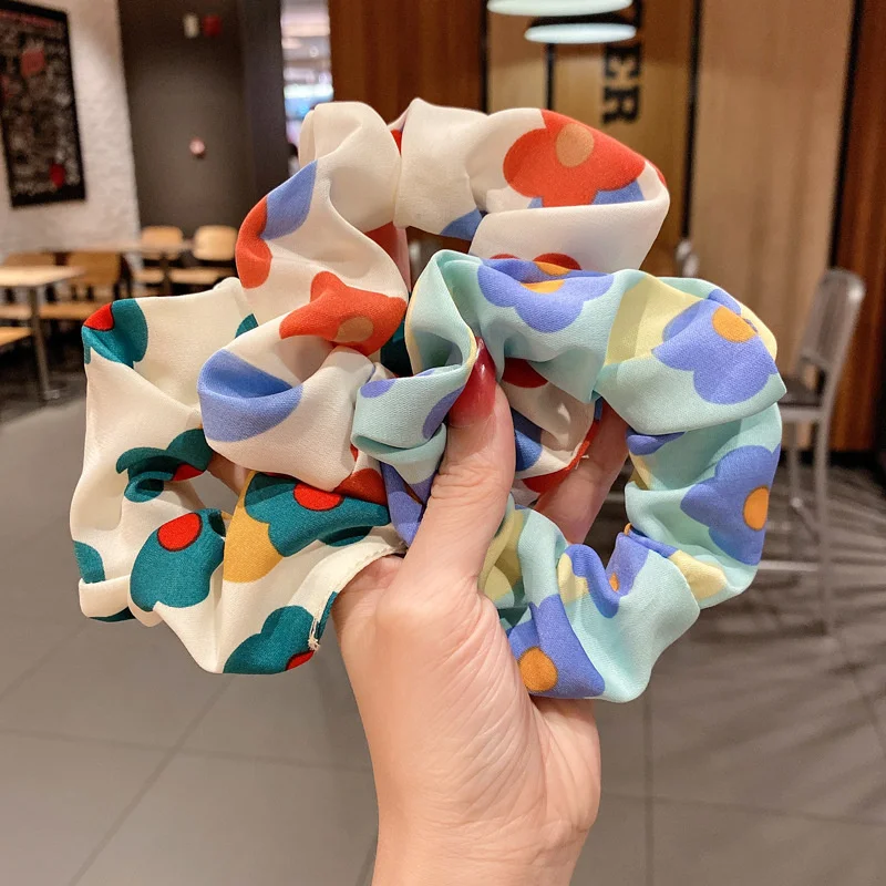 

10CM Fresh Flowers Hair Scrunchies Women Hair Ties Rubber Band Ponytail Holder Elastic Hair Band Headwear Hair Accessories