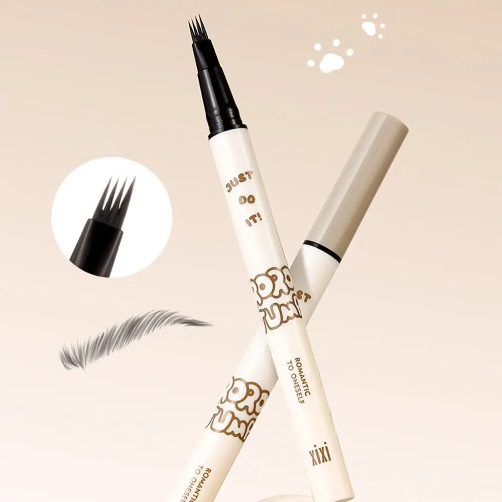 Водостойкий 4-точечный карандаш для бровей с вилкой не размазывается