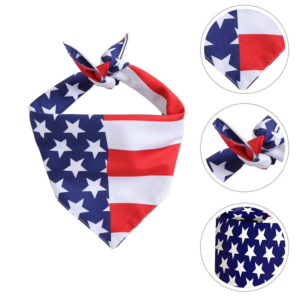 

Треугольный шарф на День Независимости нагрудник для собак нагрудник для питомцев тканевый Пляжный наряд треугольная бандана фестиваль полиэстер американский флаг