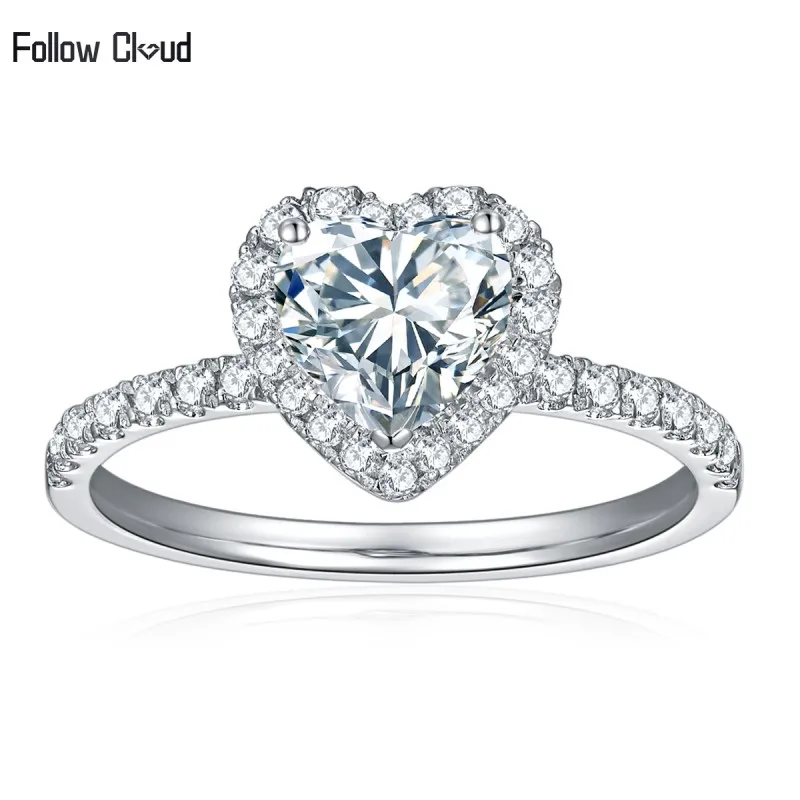 Женское кольцо из серебра 1 44 пробы с муассанитом 925 карат