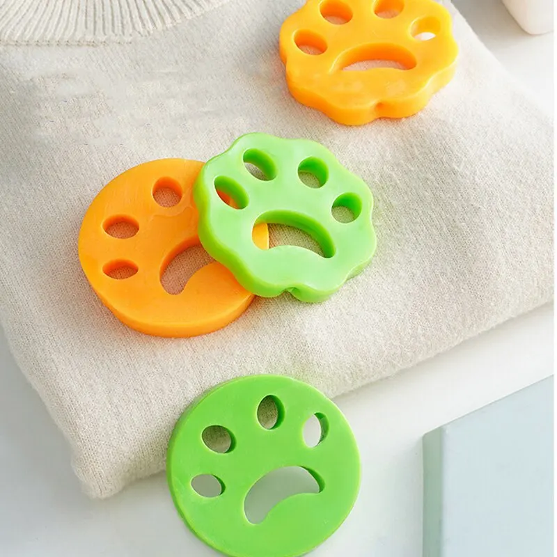 

Cat Claw Silicone Hair Remover 4pcs Washing Machine Clothes Dust Hair Collector Double-Sided Reusable Washable Cleaning Tools