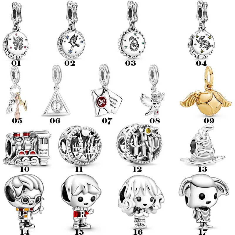 

NEW 925 silver Magic Harrys charm informer Death Artifact magician communication acquisition Fit Original Pandora bracelet
