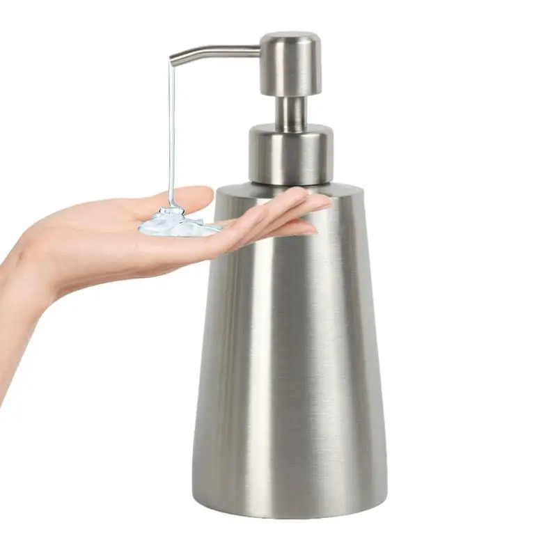 

Empty Shampoo Bottles Stainless Steel Dispenser Containers For Shampoo 350ml Capacity Toiletries Liquid Dispenser For Lotions