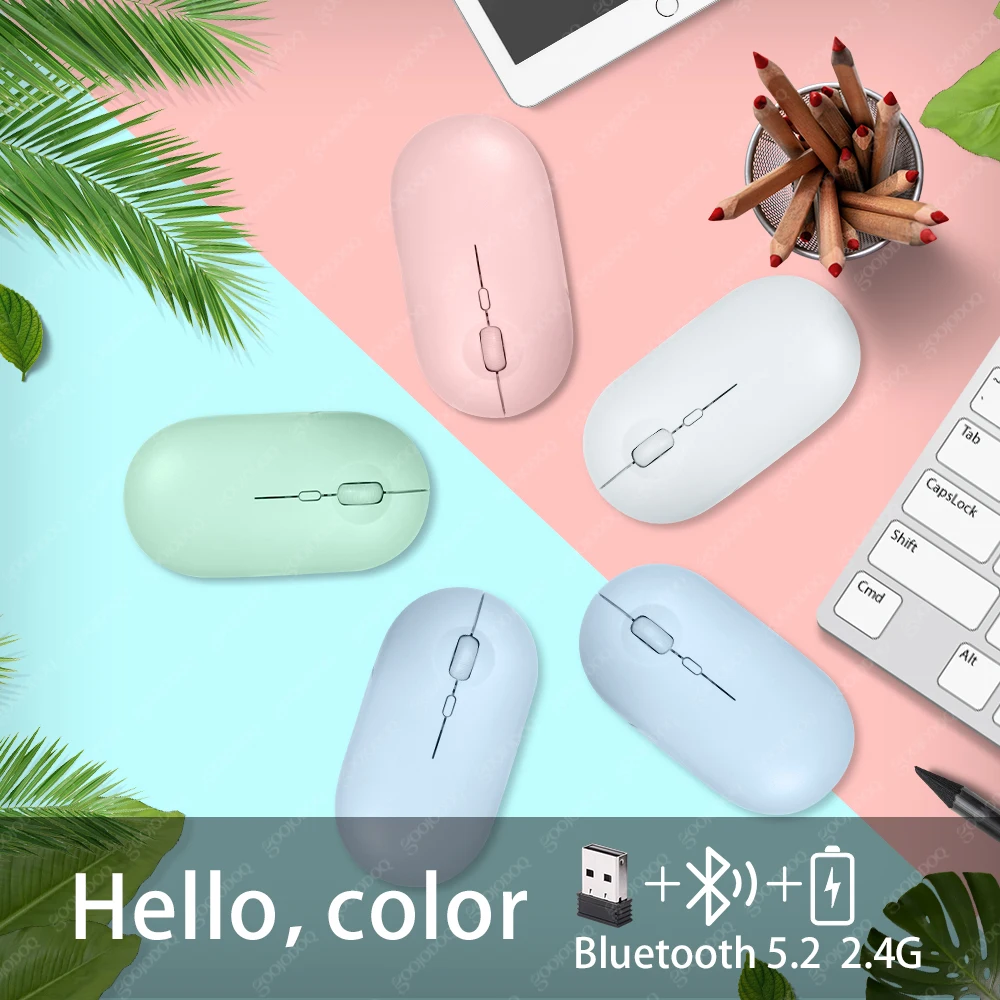 Беспроводная Bluetooth мышь игровая для Macbook Ipad Ноутбук планшет перезаряжаемая
