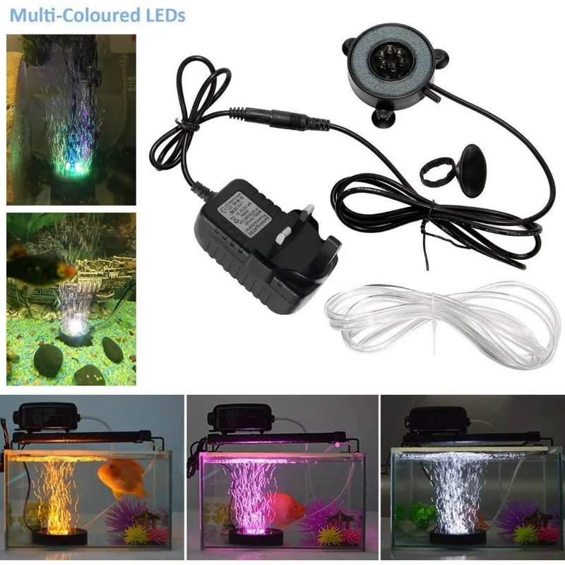 

Underwater Submersible Fish Tank Light Color Changing LED Air Bubble Light Aquarium Air Bubble Lamp