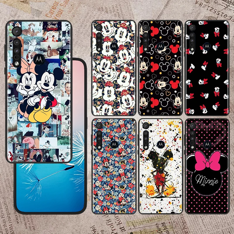

Disney Luxury Mickey Minne For Motorola Moto G60S G60 Edge 20 E20 E7i E6i E6S G9 G8 Plus G Power One Fusion Black Phone Case