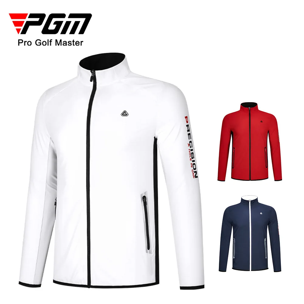 PGM Golf Autumn Clothing Men Long Sleeve Jacket Windproof Waterproof Light Comfortable Male Sports Wear Winter Warm Apparel