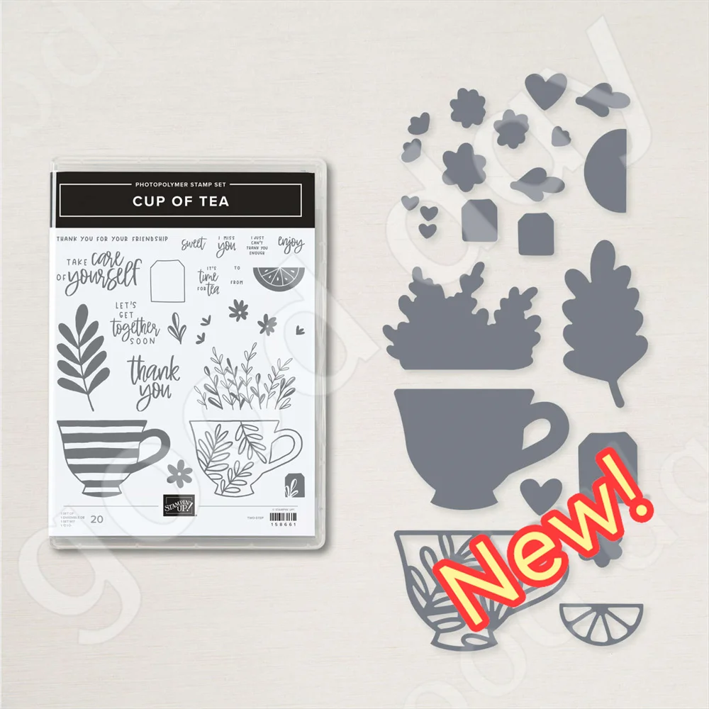 

Metal Cutting Dies Leaf Teacup Clear Stamps Handmade Diy Embossing Making Scrapbook Photo Album Crafts Decor Punch Mold 2023 New