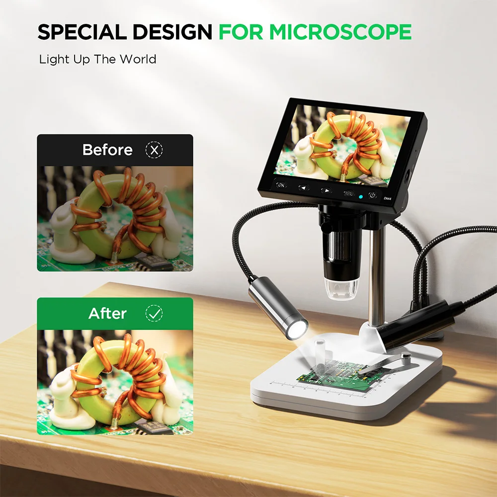 Вспомогательные лампы Elikliv для цифрового микроскопа На гусиную шею 118 см гибкий