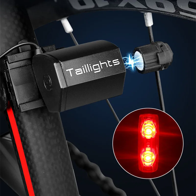 

Bicycle Lights Induction Tail Light Bike Warning Lamp Magnetic Power Generate Taillight Self-Powered Magnetic Induction Light