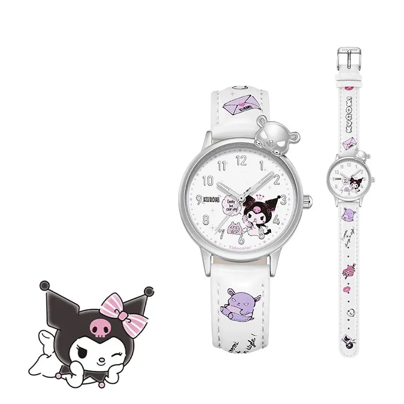 Женские часы Kawaii Kuromi Cinnamoroll кварцевые повседневные модные наручные Melody детские