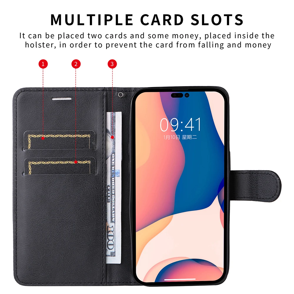 Leather Flip Wallet Case For Moto G31 G41 G51 G71 G22 G52 G60 G50 G30 G10 G9 Play G8 Power Lite E7 Plus E20 E30 G100 Phone Cover