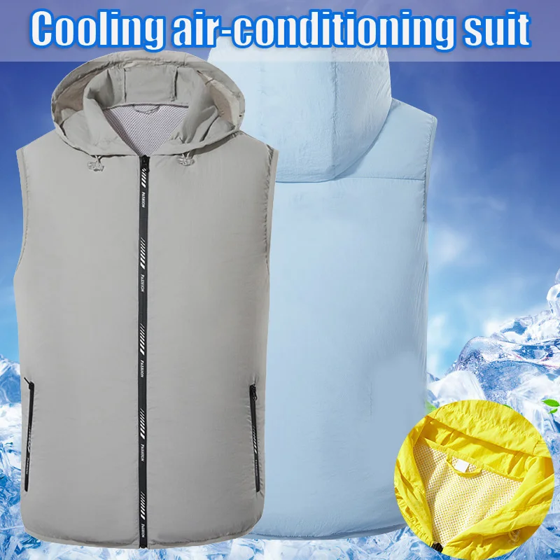 

Summer Suit Men's Cooling Vest Women Smart Refrigeration Clothing Pure Color Men's Women Summer Suit Cooling Vest Newly