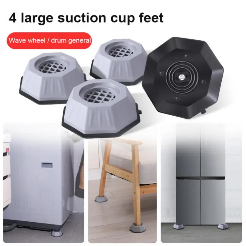 

4Pcs Anti Vibration Feet Pads Rubber Legs Slipstop Silent Skid Raiser Mat Washing Machine Support Dampers Stand Furniture Pads