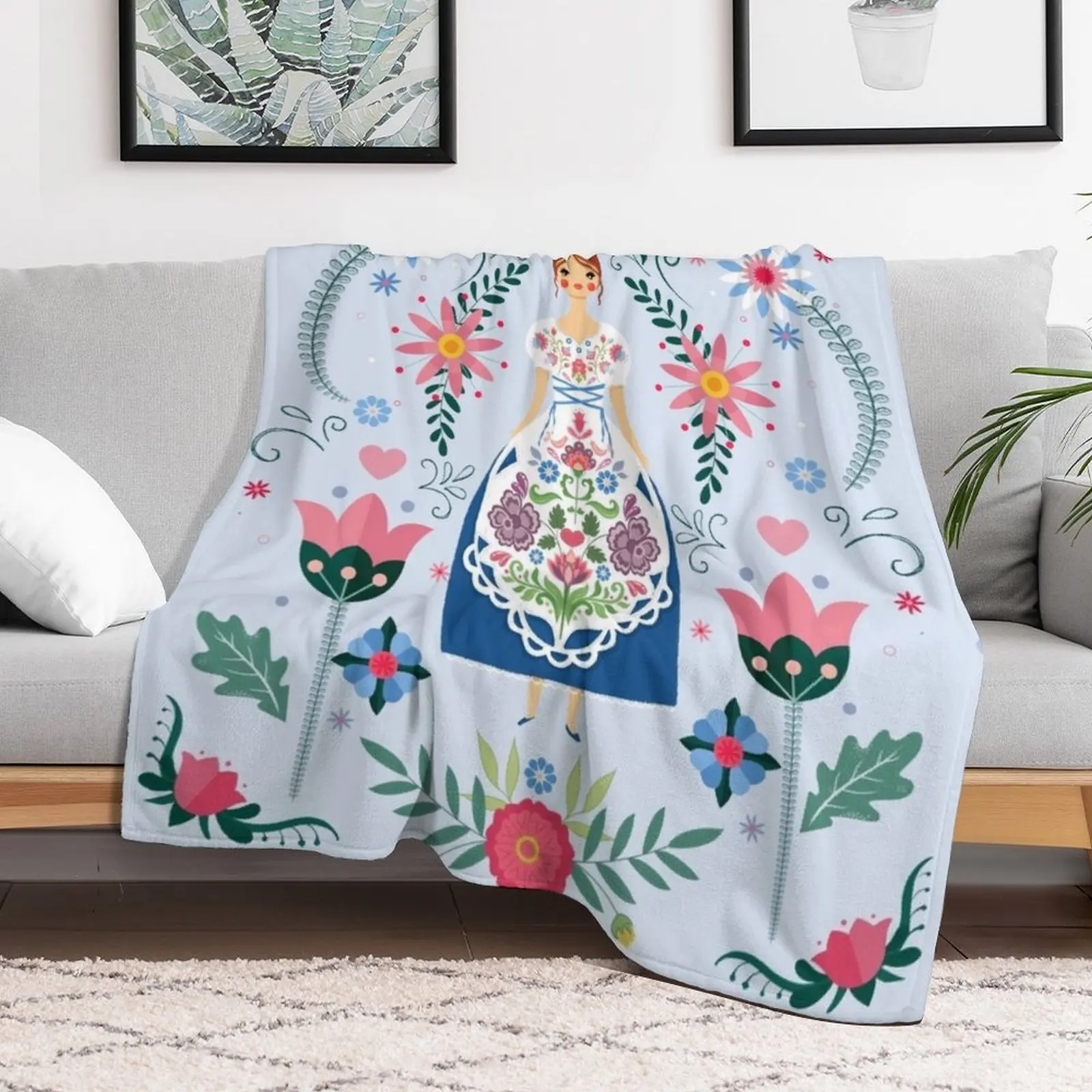 Сказочное фольклорное художественное одеяло для сада покрывала кровати