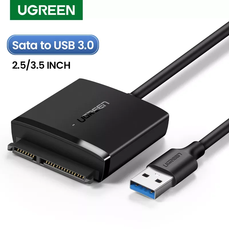 

Переходник U- green с SATA на USB 3,0 2,0 на Sata 3, кабель-конвертер, кабель для 2,5 3,5 HDD SSD жесткого диска, Sata на USB-адаптер