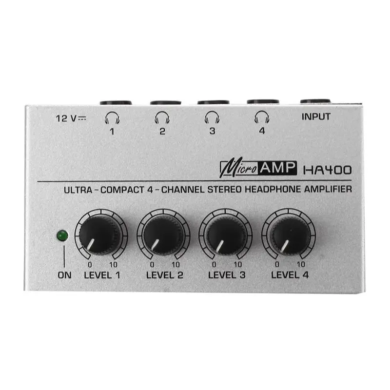 HA400 4 Channel Ultra-compact Headphone Audio Stereo Amp Microamp Amplifier