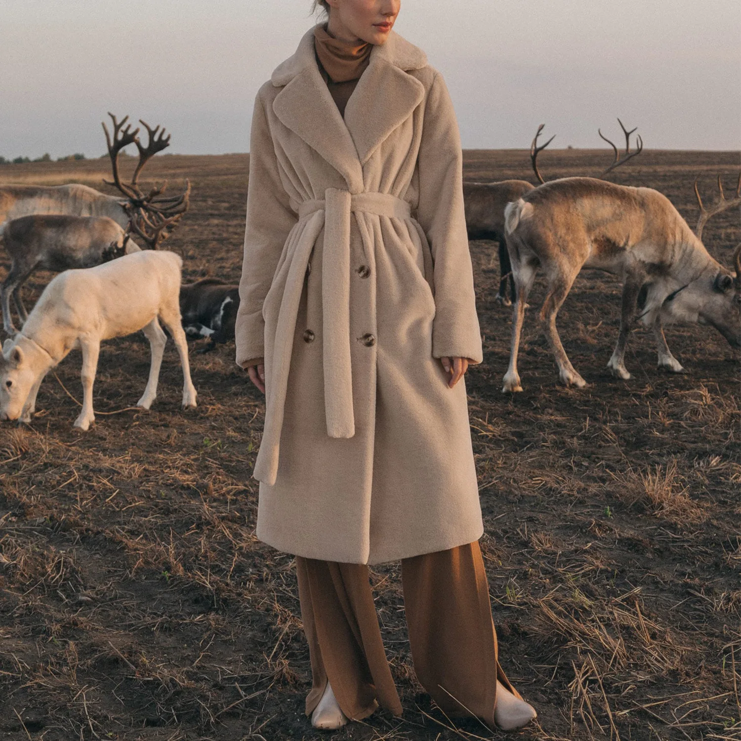 2022 New Winter Women'S High-Quality Artificial Rabbit Fur Coat Luxury Long Coat Loose Lapel Coat Thick Warm Women'S Plush Coat