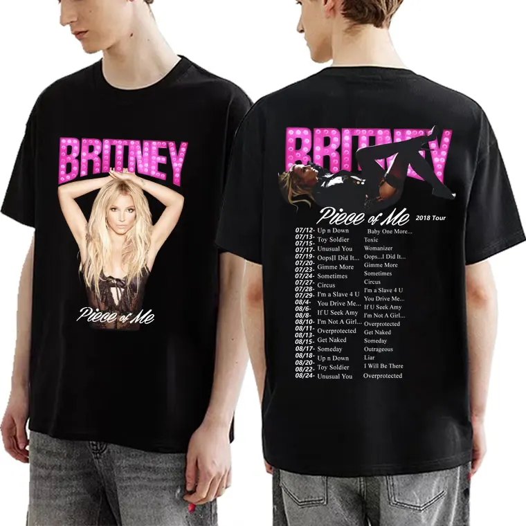 

Britney Spears Album Music Tshirt Regular Men Women Fashion Oversized T-shirt Summer Unisex Loose T Shirt Nice Cool Short Sleeve