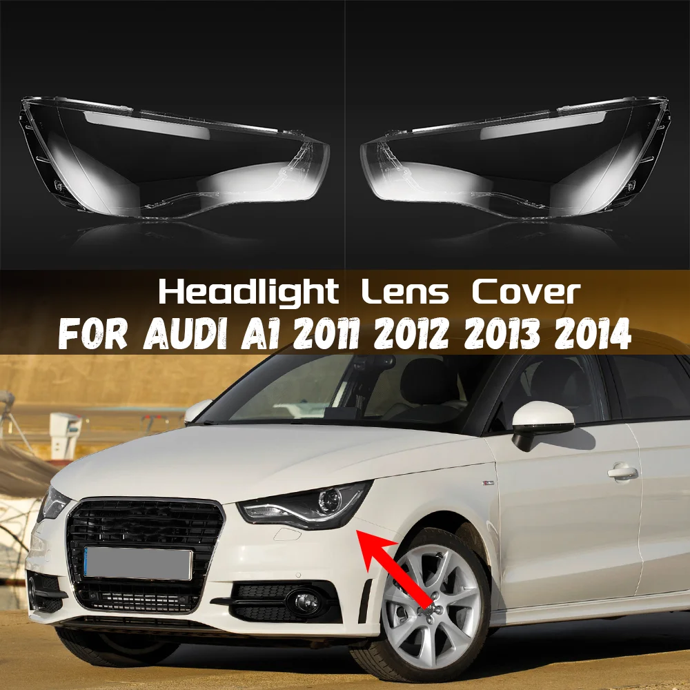Фото Крышка для фары для Audi A1 2011 2012 2013 2014 Прозрачная затеняющая лампа налобный фонарь корпус налобного фонаря замена оригинального абажура из оргстекла №1