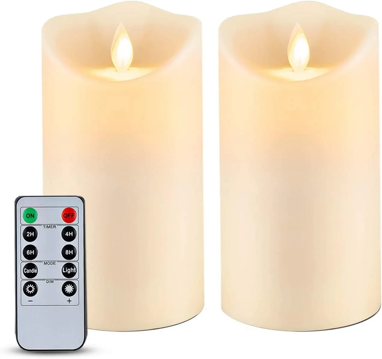 

Bougies LED étanches et sans flamme, 2 paquets de 6 "x 3", pour l'extérieur, avec télécommande et minuteries