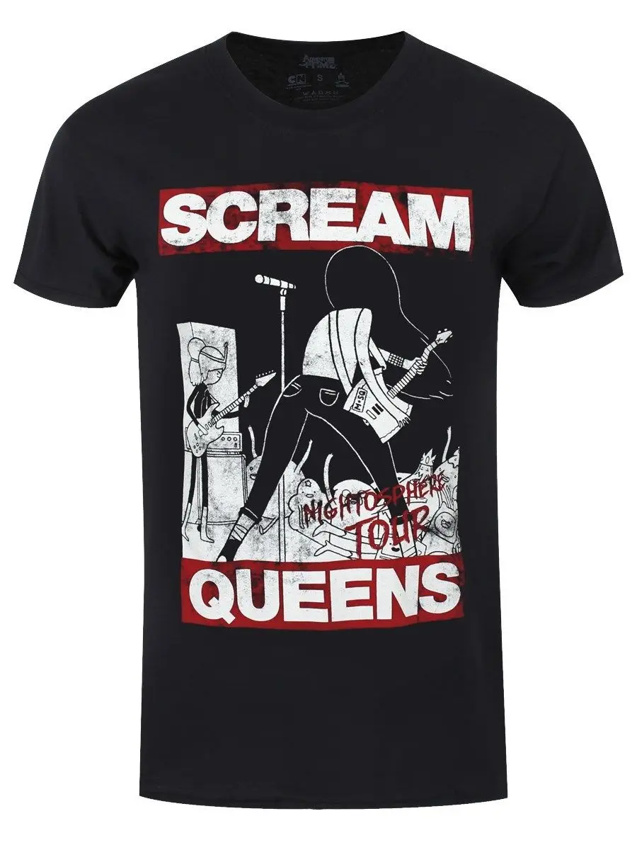 

Adventure Time Scream Queens Men'S Black At T-Shirt Print Casual T-Shirt Men Brand Top Tee Hot Sell 2018 Fashion