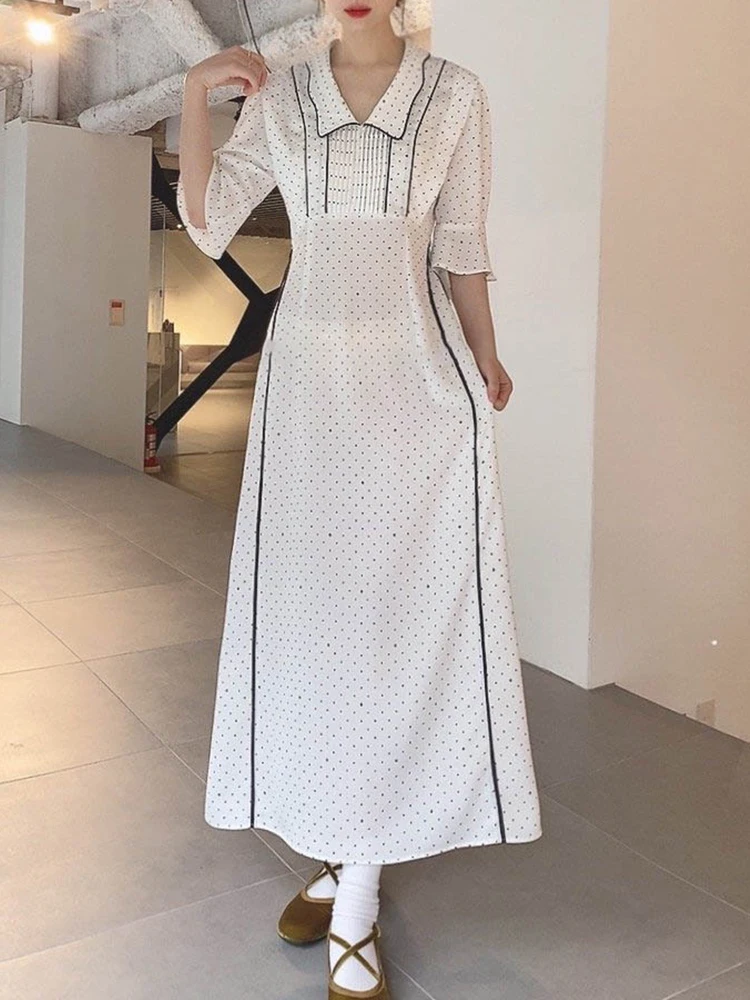 

LY VAREY LIN New Summer Floral Print Long Dress Women Retro Japan Style Elegant High Waist Dress Female Temperament Loose Robe