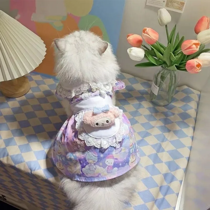 Sanrio супер милая одежда для домашних животных в Instagram кошек платье собак мягкая и