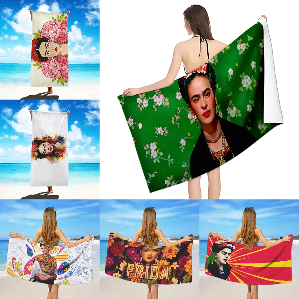 Модное искусство F-Frida Пляжное полотенце из микрофибры без песка Быстросохнущие