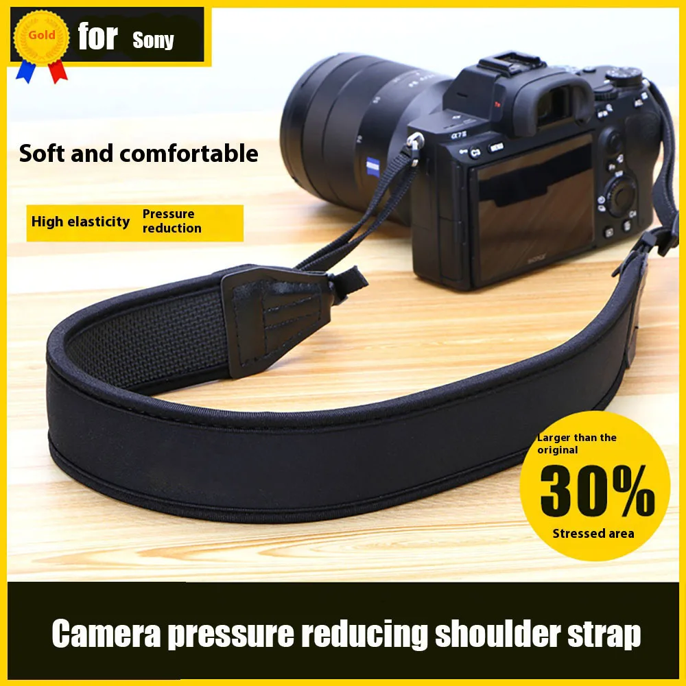 Нескользящий эластичный черный плечевой ремень для камеры Sony Nikon Canon PENTAX OLYMPUS EOS5D