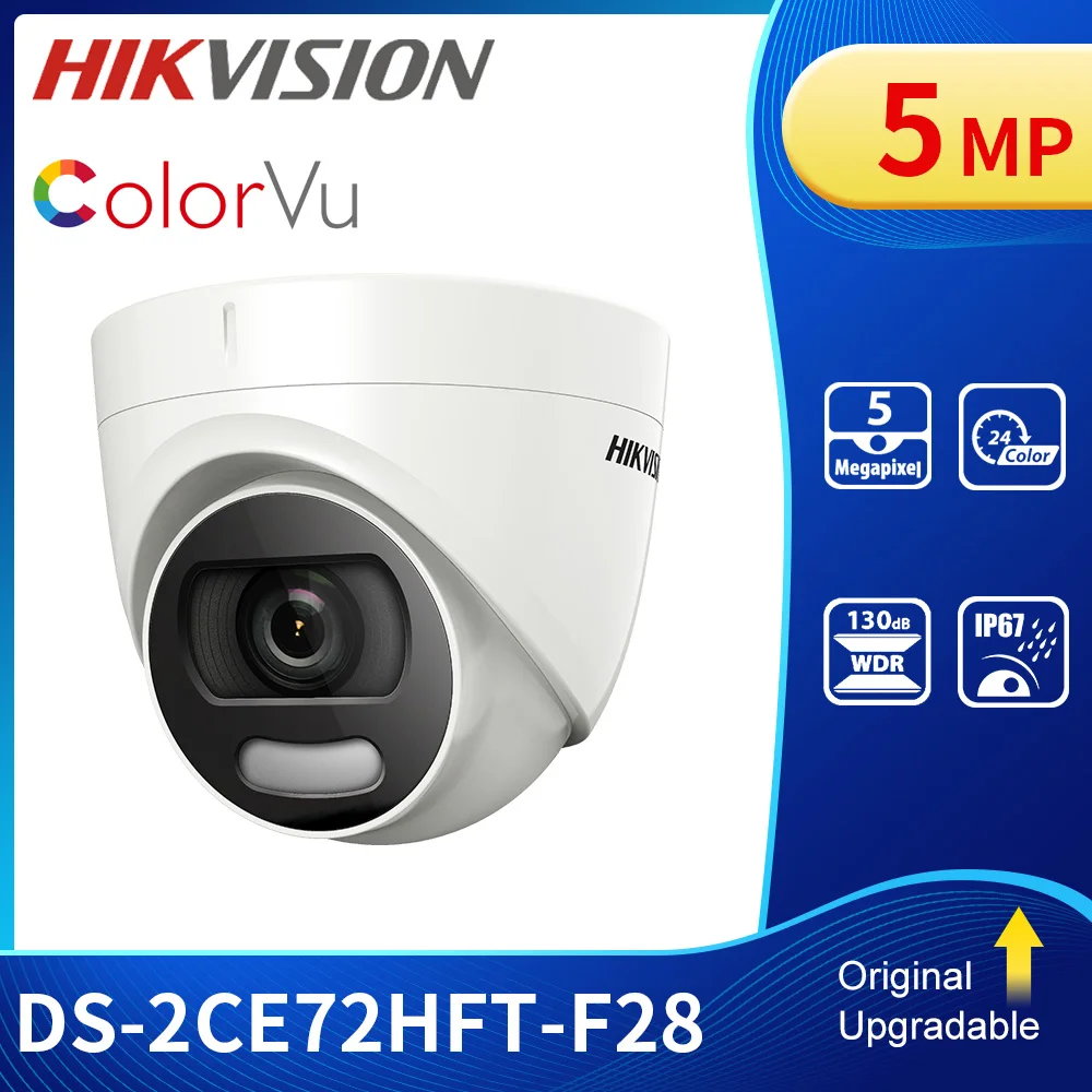 Hikvision цветная камера Vu 5 Мп Turbo HD TVI аналоговая 24 часа цветное изображение 130 дБ True WDR