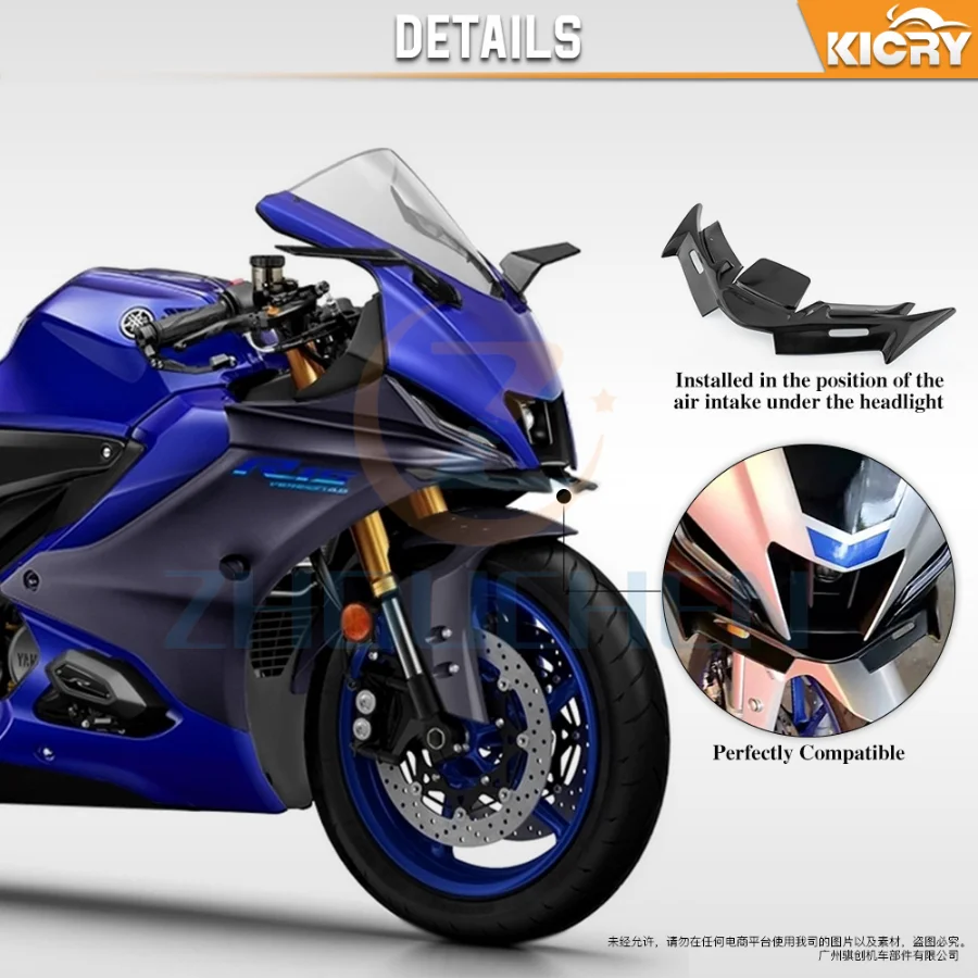 

Motorcycle Accessories Front Fairing Winglets Aerodynamic Wing Shell Cover Protection Guards Kit for YAMAHA Moto Modified Parts