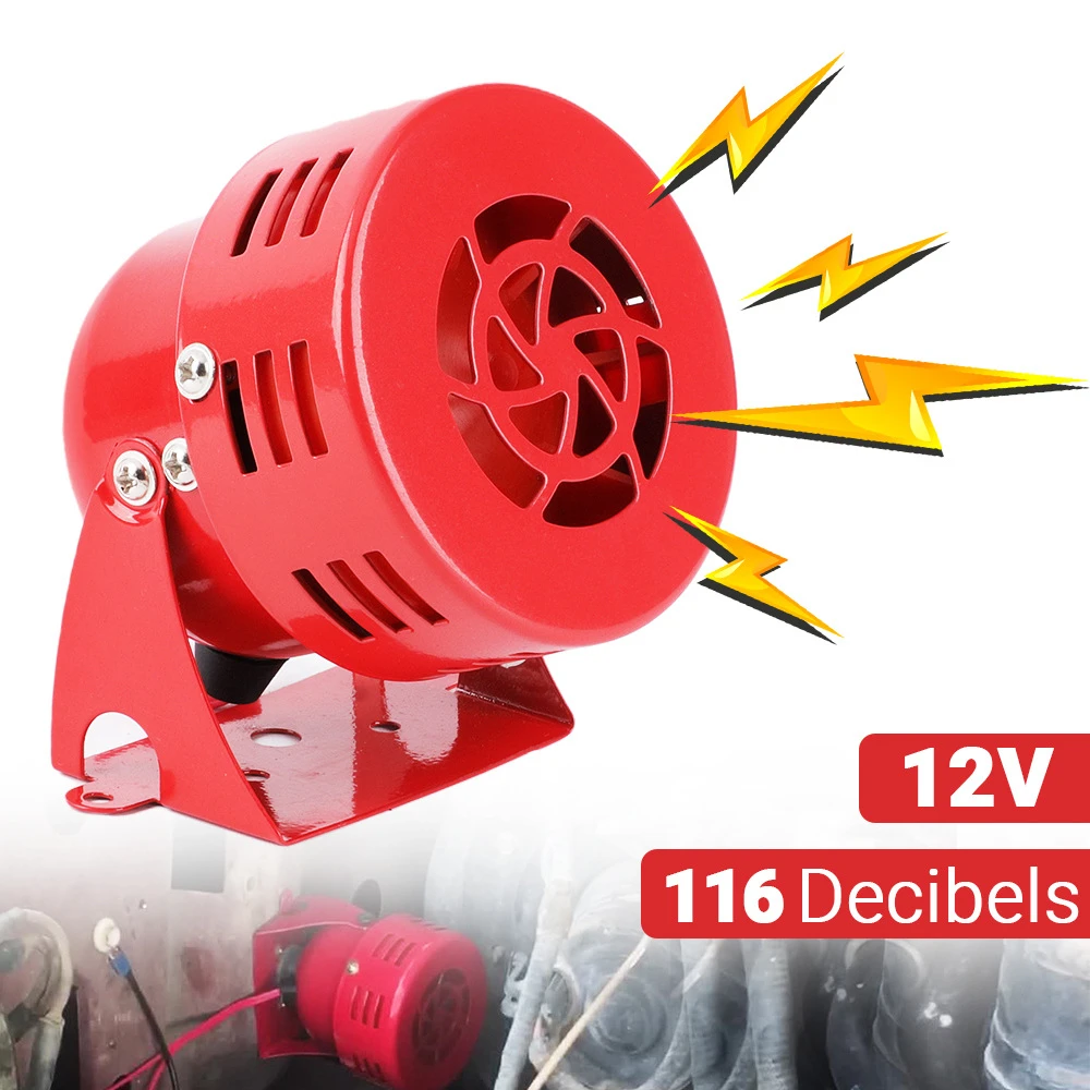 12V 110DB Automotive Horns Air Raid Siren Horn Driven Alarm Car Truck Motor