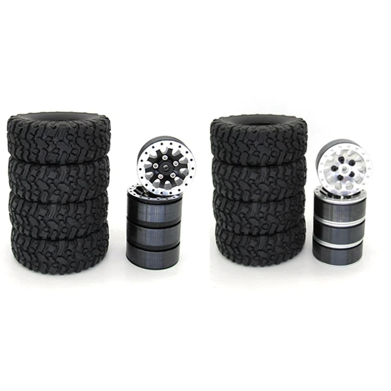 

Metal Wheel Rim Hub with Rubber Tire Tyre for WPL C24 C34 C44 MN D90 D91 MN99S RC Car Upgrade Parts Accessories