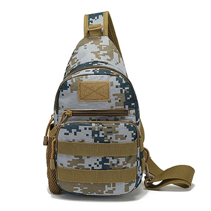 

New Sports Camo Chest Bag Multipurpose Outdoor Riding One-Shoulder Water Bottle Bag Portable Messenger Bag Men Chest Bag