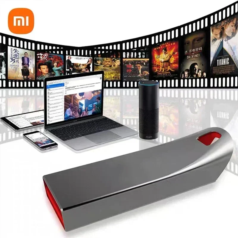 Фото Xiaomi 2 ТБ флэш-накопители 3.0 высокоскоростной флэш-накопитель металлический 1 ТБ 512 ГБ USB-накопитель портативный SSD Memoria флэш-диск адаптер TYPE-C №3