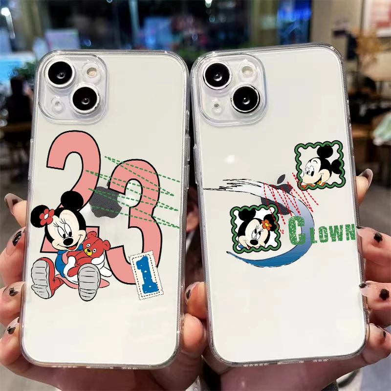 

Disney Original Mickey Mouse For iPhone 13 12 Pro Max Mini 11 Pro X XR XS Max 6 6S 7 8 Plus Se2 Clear Phone Case Cases Back
