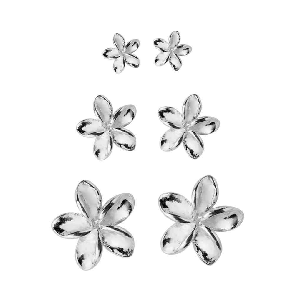

3 Pairs Tiny Flower Stud Earrings Flower Shaped Earrings Birthday Gifts
