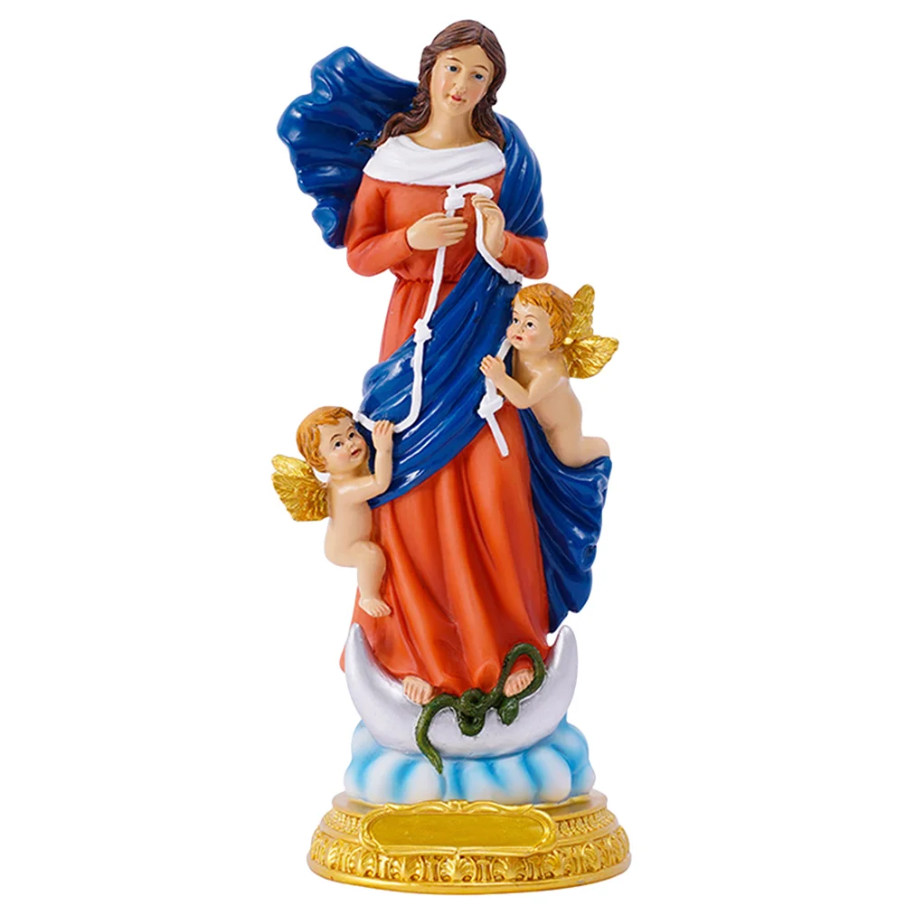 

Blessed Mother Statue Character Ornament Birthday Decoration Girl Resin Madonna